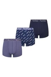 Penfield Blue Penfield Script Print Boxers 3 Pack - Image 1 of 5