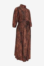 Animal Print Maternity/Nursing Shirt Dress - Image 6 of 6