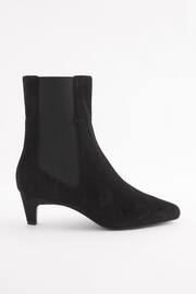 Black Regular/Wide Fit Chisel Toe Chelsea Ankle Boots - Image 3 of 7