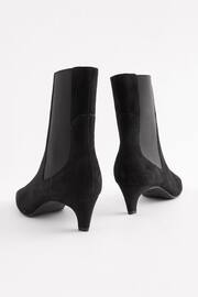 Black Regular/Wide Fit Chisel Toe Chelsea Ankle Boots - Image 5 of 7