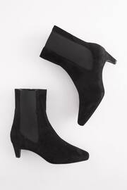 Black Regular/Wide Fit Chisel Toe Chelsea Ankle Boots - Image 6 of 7