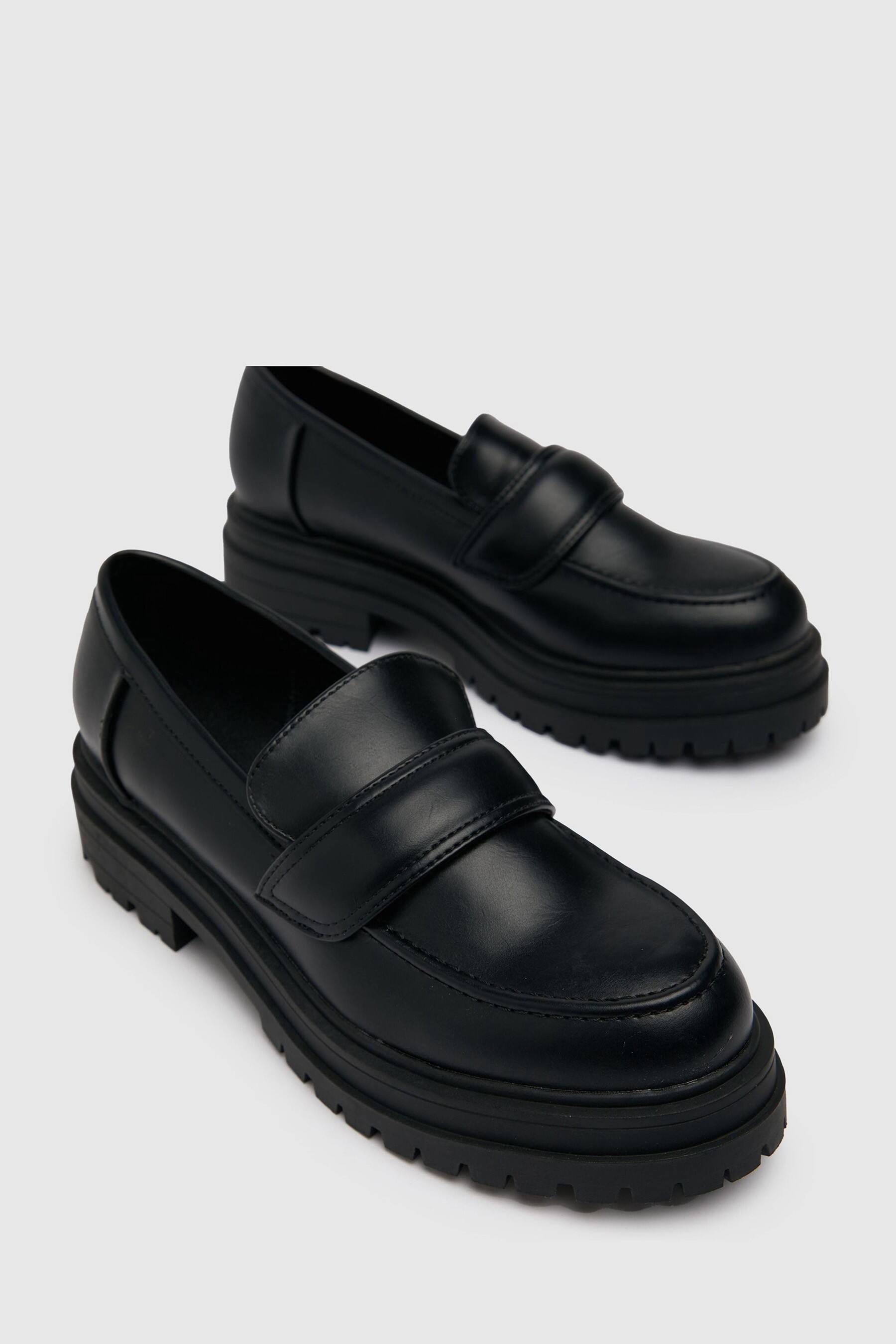 Buy Schuh Black Loz Chunky Pu Loafers from Next Peru