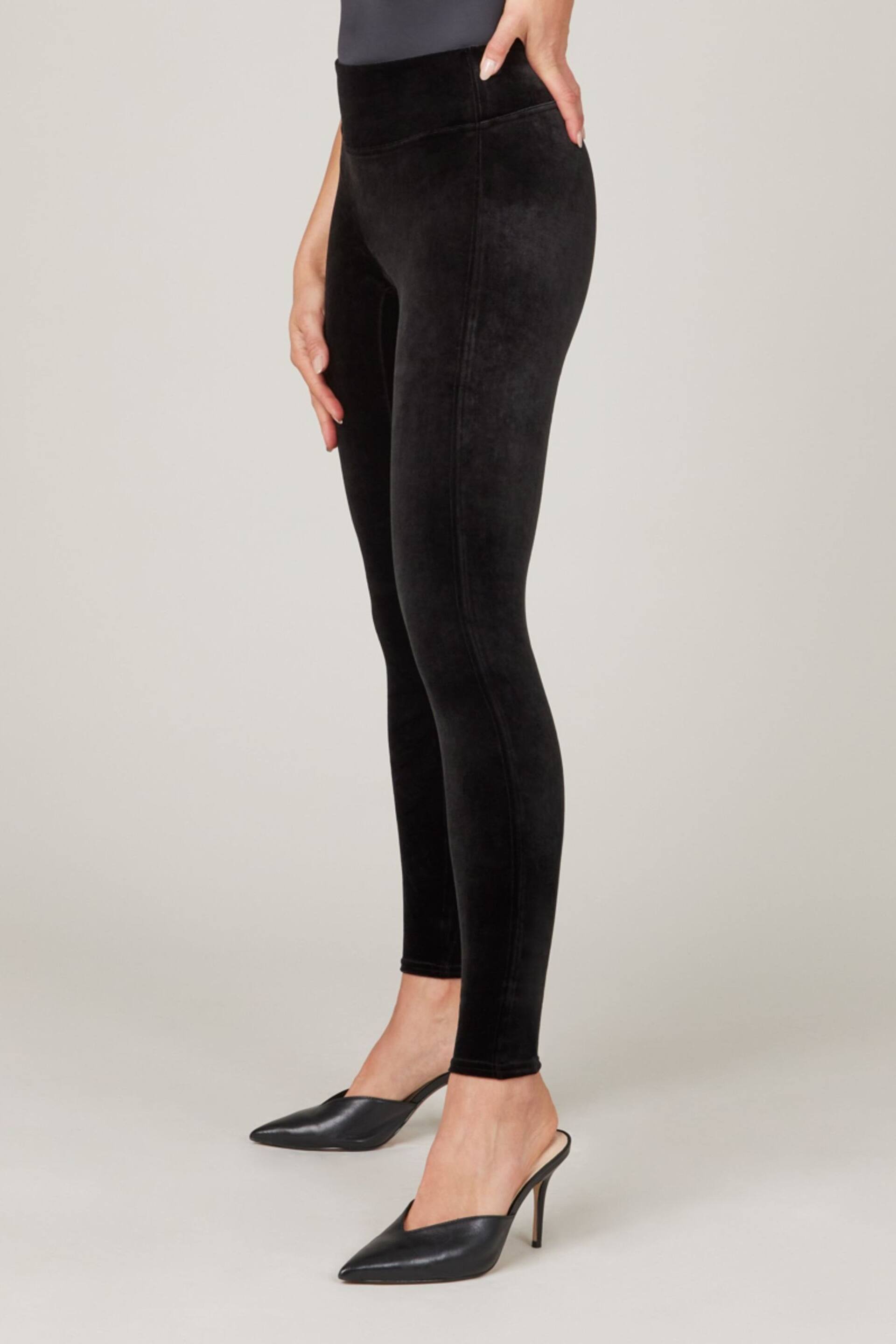 SPANX® Black Velvet Leggings - Image 4 of 5