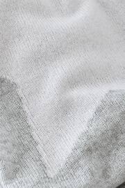 The White Company Baby Grey Star Luxury Cashmere Blanket - Image 3 of 4