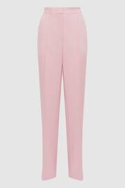 Reiss Pink Marina Petite Wide Leg Split Hem Trousers - Image 2 of 6