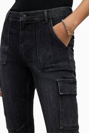 AllSaints Black Duran Skinny Cargo Jeans - Image 5 of 6