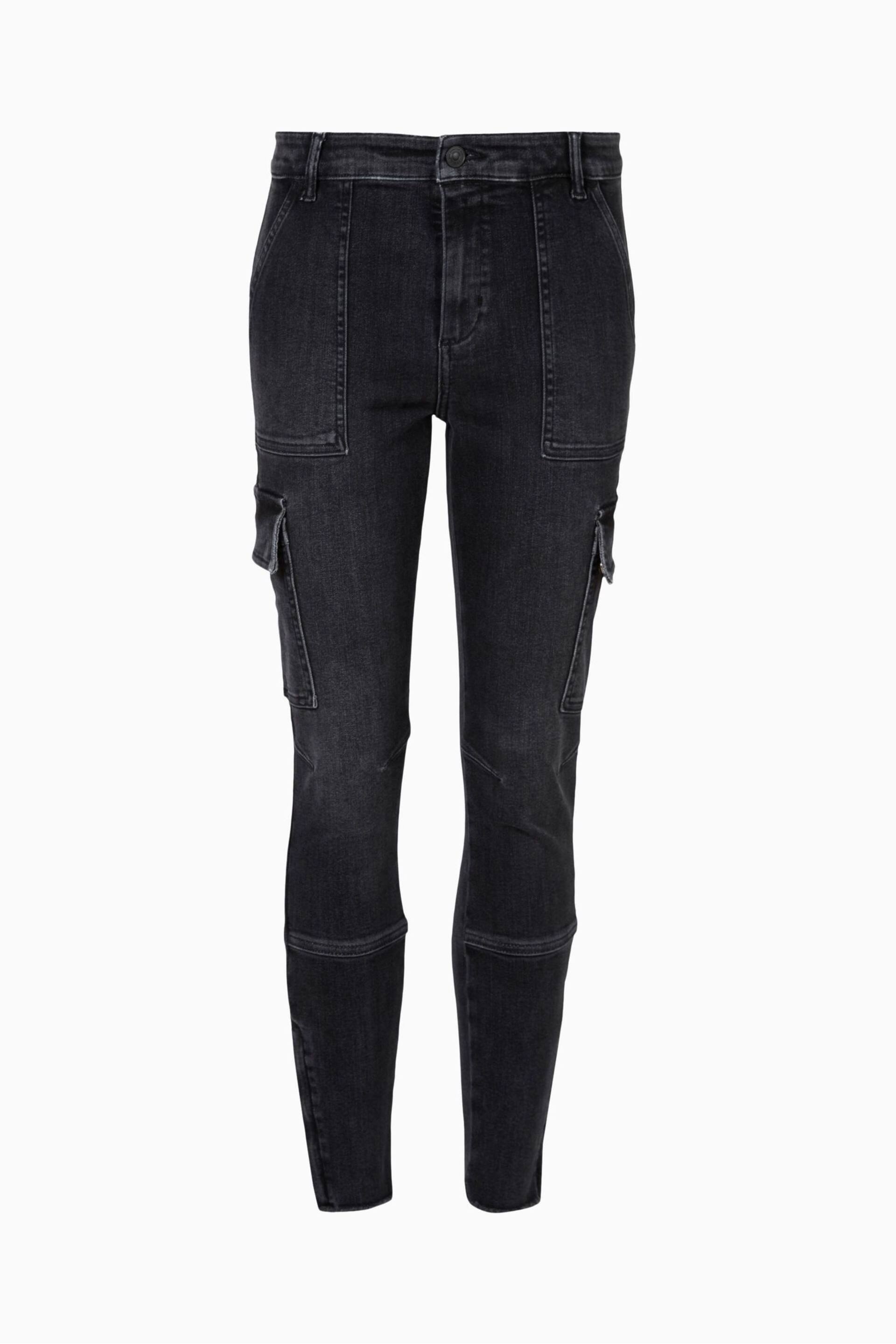 AllSaints Black Duran Skinny Cargo Jeans - Image 6 of 6