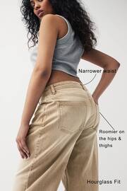 Beige Baggy Wide Leg Hourglass Jeans - Image 3 of 6
