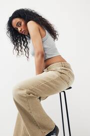 Beige Baggy Wide Leg Hourglass Jeans - Image 4 of 6