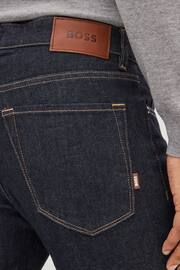 BOSS Indigo Wash Maine Straight Fit Stretch Denim Jeans - Image 5 of 5