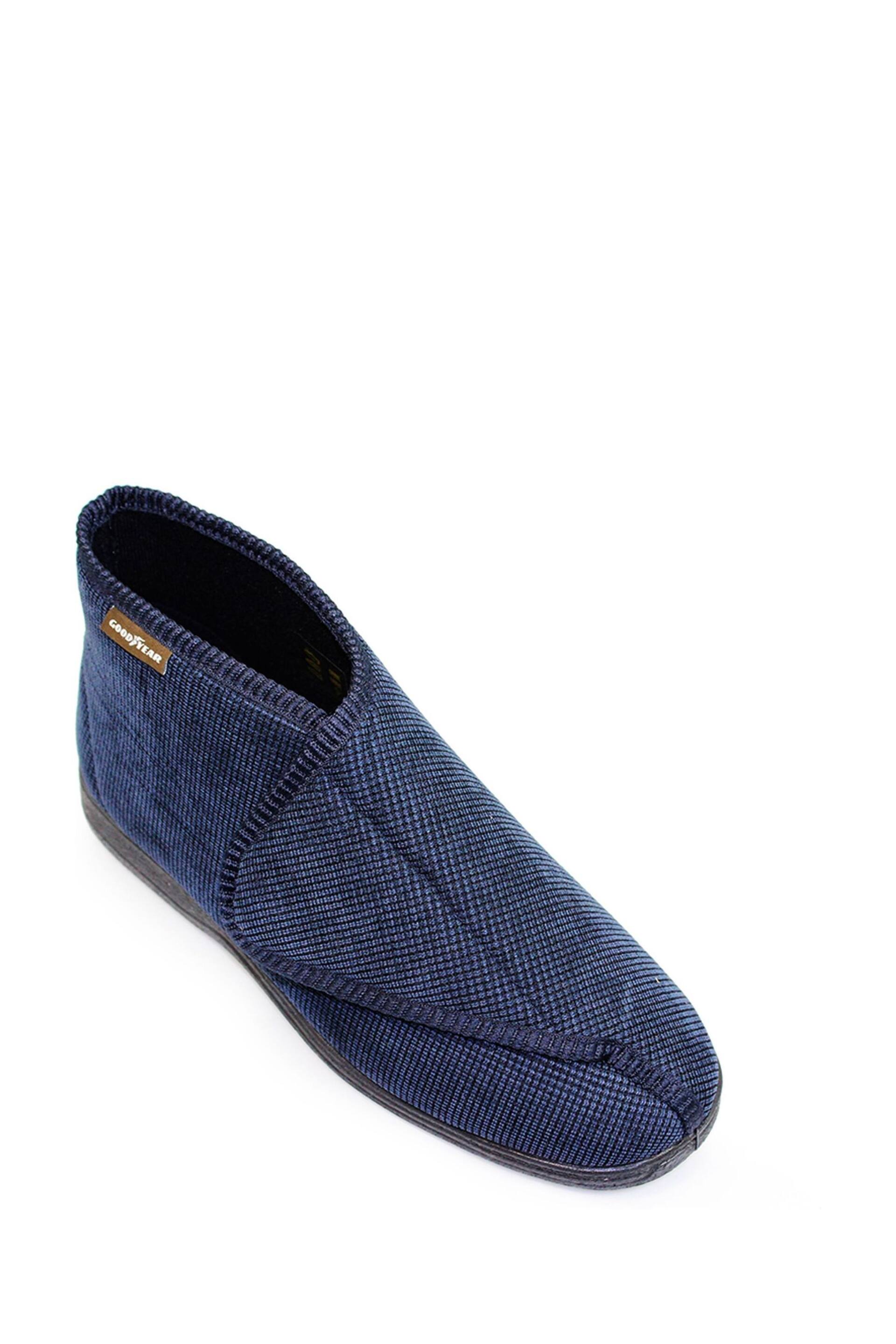 Goodyear Grey Drake Blue One Touch Bootee Slippers - Image 3 of 4