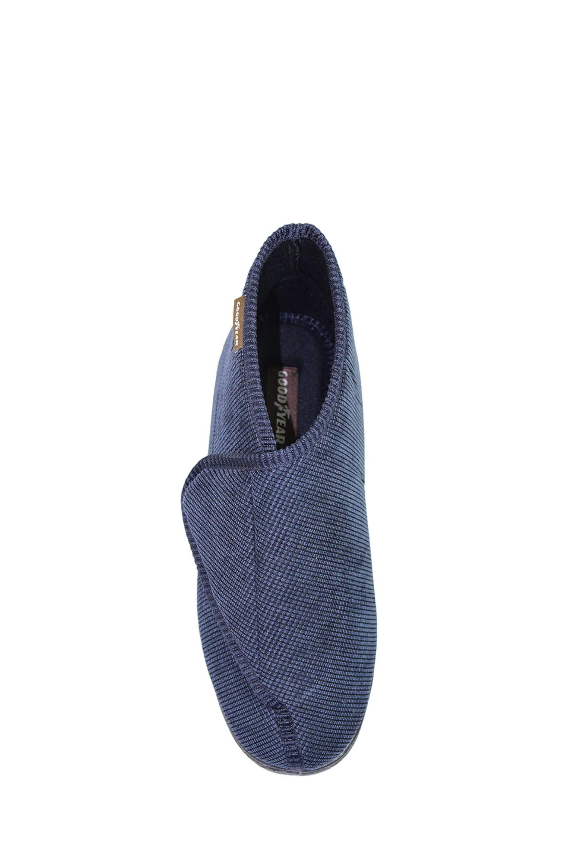 Goodyear Grey Drake Blue One Touch Bootee Slippers - Image 4 of 4