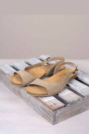Celtic & Co. Cream Sling Back Flat Sandals - Image 5 of 5