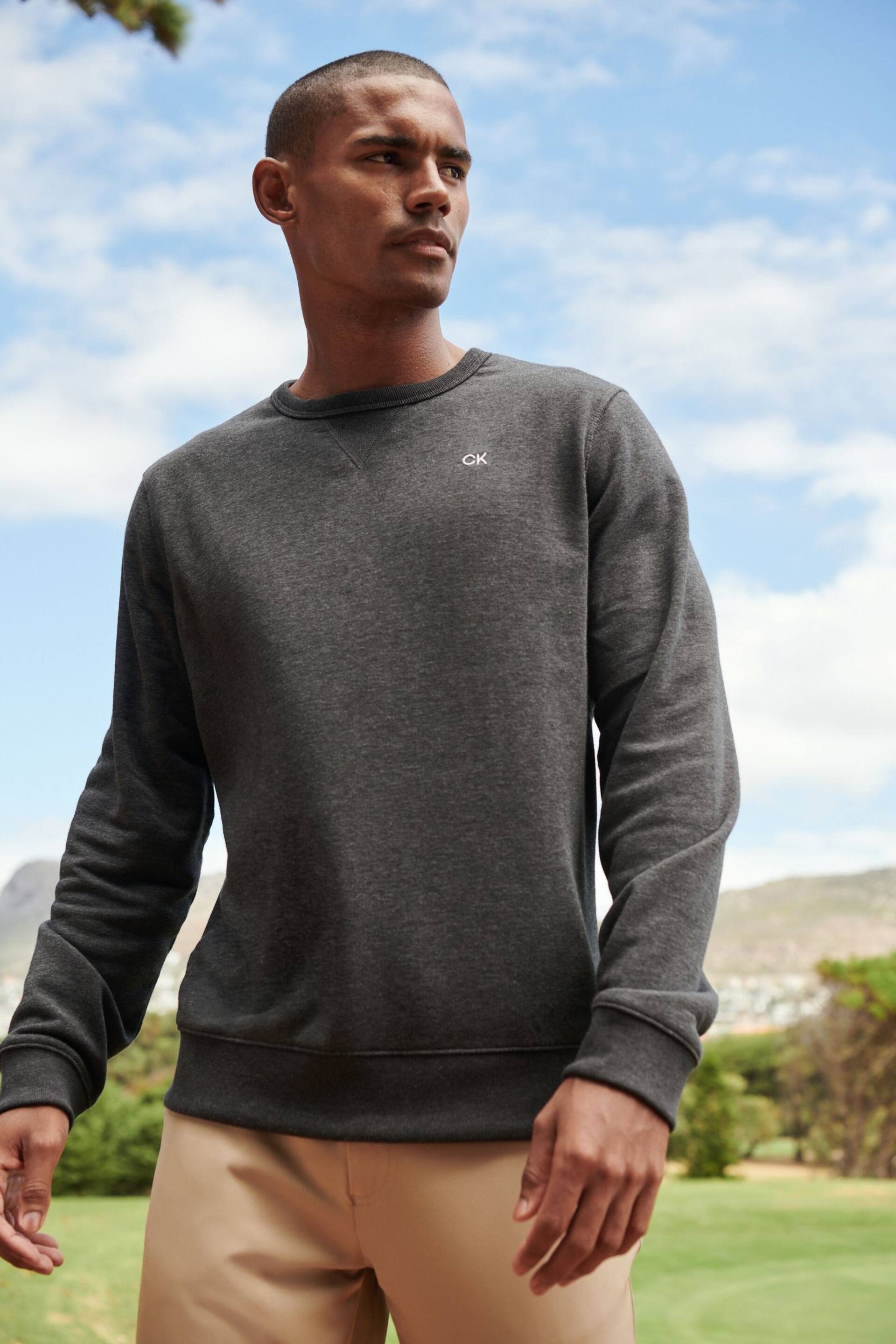 Calvin Klein Golf Grey Ohio Sweatshirt - Image 1 of 9
