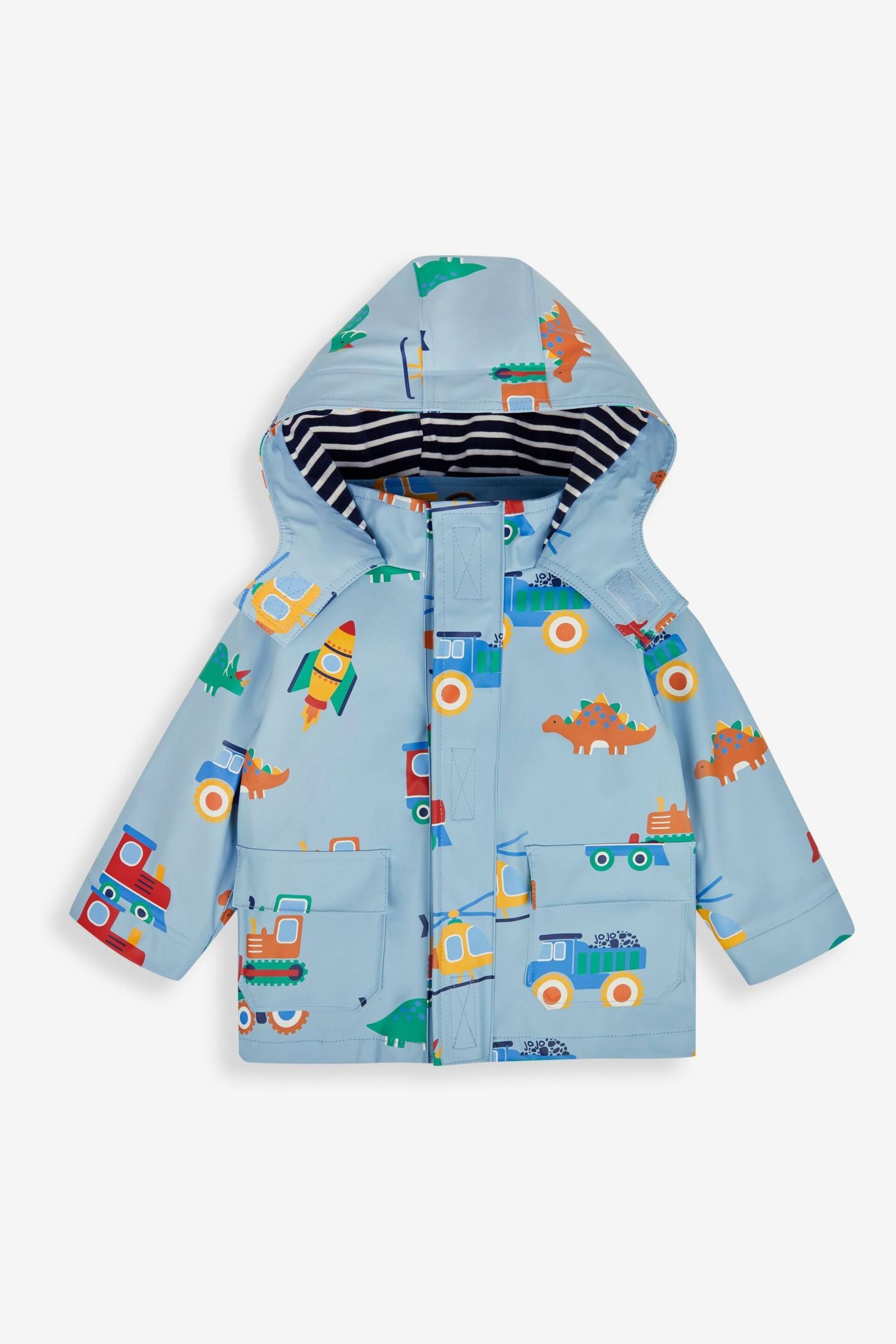 JoJo Maman Bébé Blue Transport Waterproof Jacket - Image 1 of 3