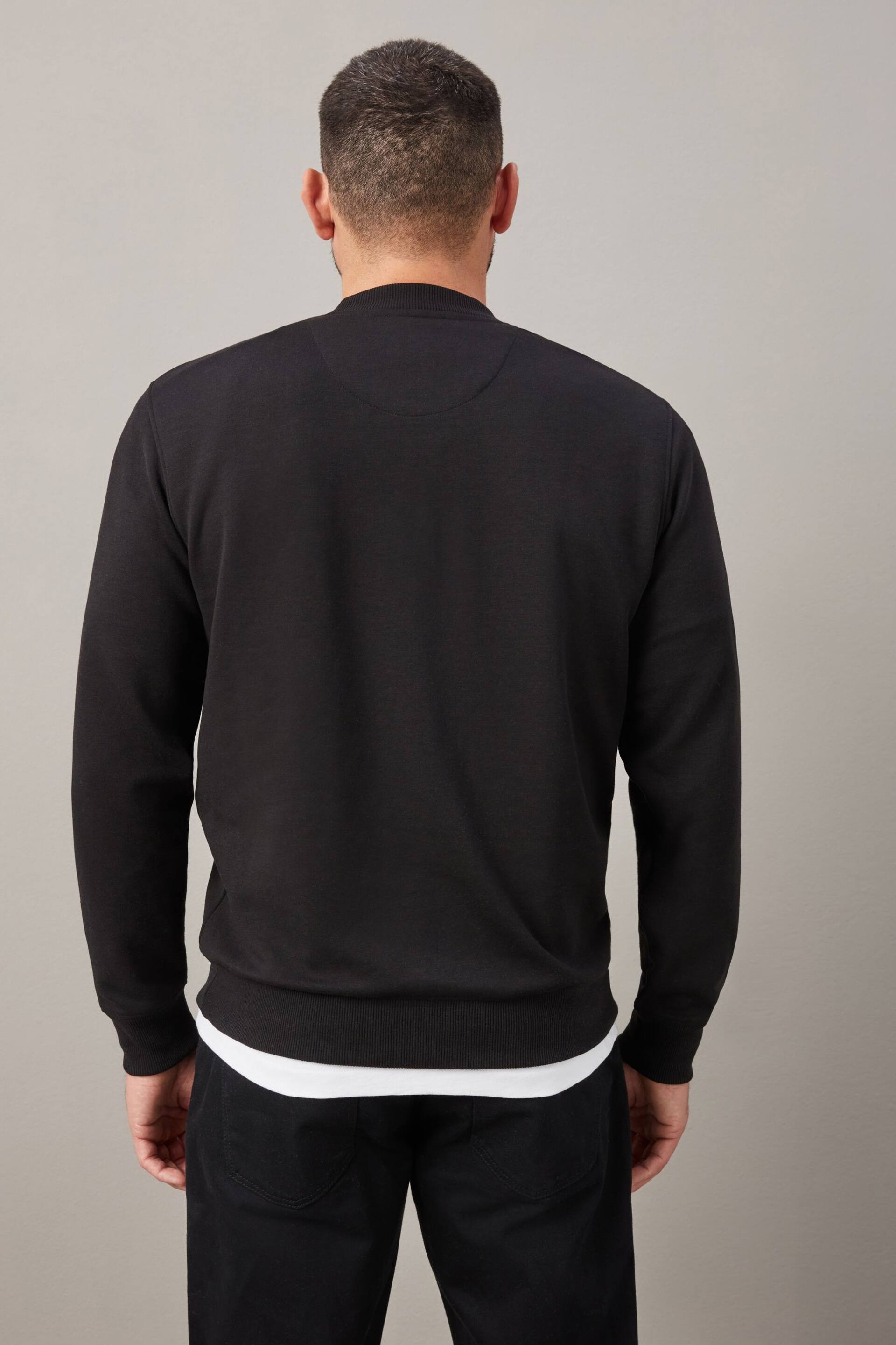 Black Utility Crew Sweatshirt - Image 3 of 8