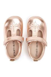 Start-Rite Puzzle Rose Gold Leather T-Bar First Shoes F & G Fit - Image 3 of 5