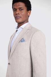 MOSS Tailored Fit Light Grey Herringbone Suit: Jacket - Image 5 of 5