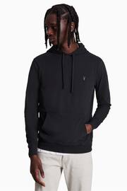 AllSaints Black Brace Hoodie - Image 1 of 5