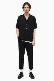 AllSaints Black Venice Short Sleeve Shirt - Image 4 of 4