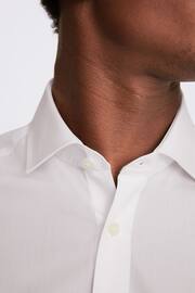 MOSS White Tailored Fit Double Cuff Zero Iron Shirt - Image 3 of 3