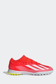 adidas Red/White Football X Crazyfast League Turf Kids Boots - Image 1 of 10