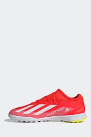 adidas Red/White Football X Crazyfast League Turf Kids Boots - Image 2 of 10