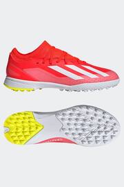 adidas Red/White Football X Crazyfast League Turf Kids Boots - Image 6 of 10
