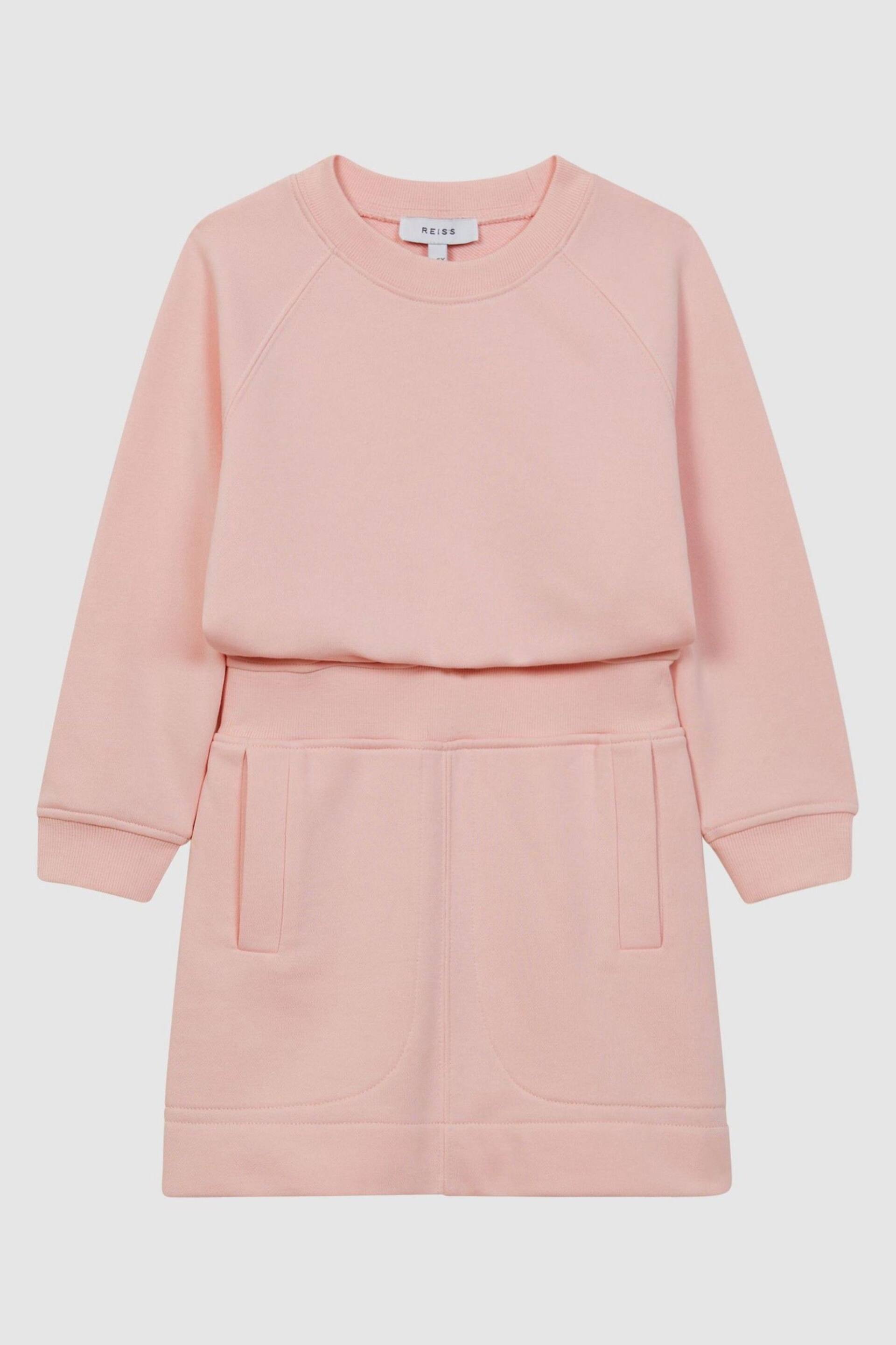 Reiss Pink Jamie Junior Jersey Sweater Dress - Image 2 of 5