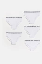 River Island White Girls Briefs 5 Pack - Image 1 of 2