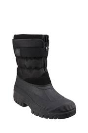 Cotswold Chase Touch Fastening And Zip Up Black Winter Boots - Image 3 of 4