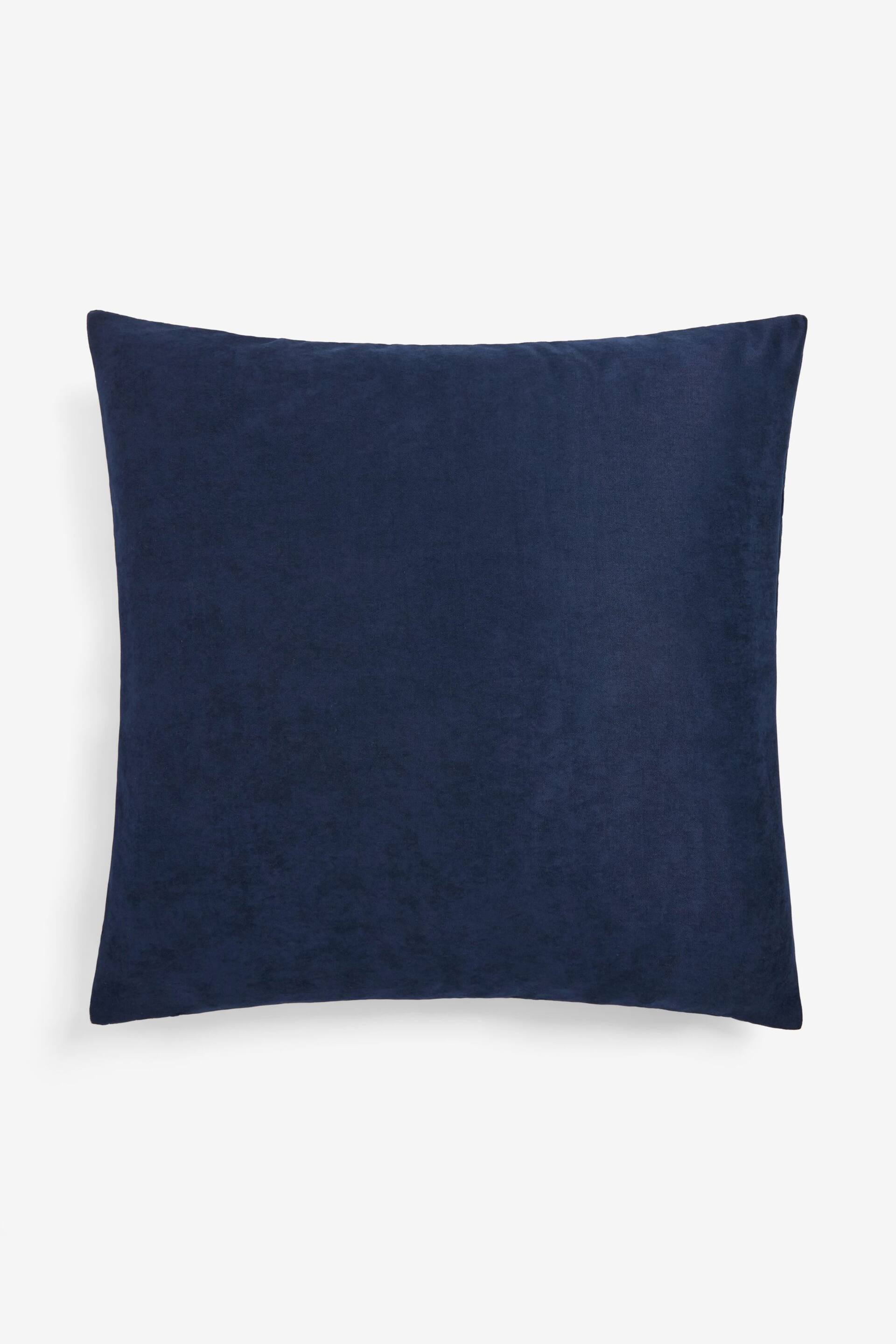 Navy Velvet Quilted Hamilton 59 x 59cm Cushion - Image 5 of 5