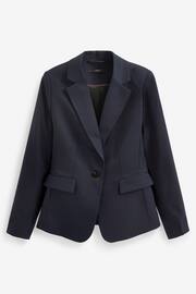 Navy Blue Tailored Single Breasted Jacket - Image 6 of 6