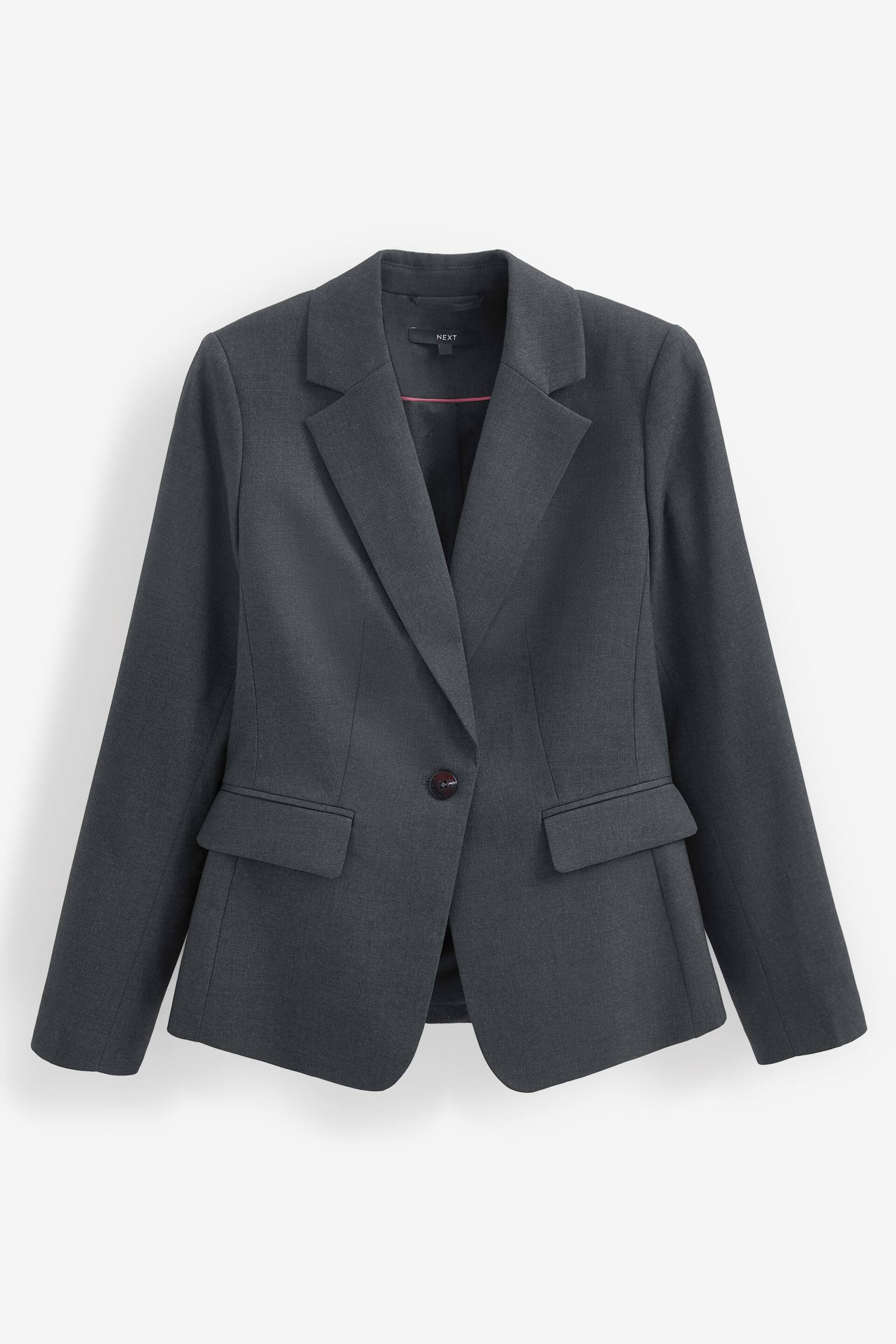 Grey Tailored Single Breasted Jacket - Image 6 of 6