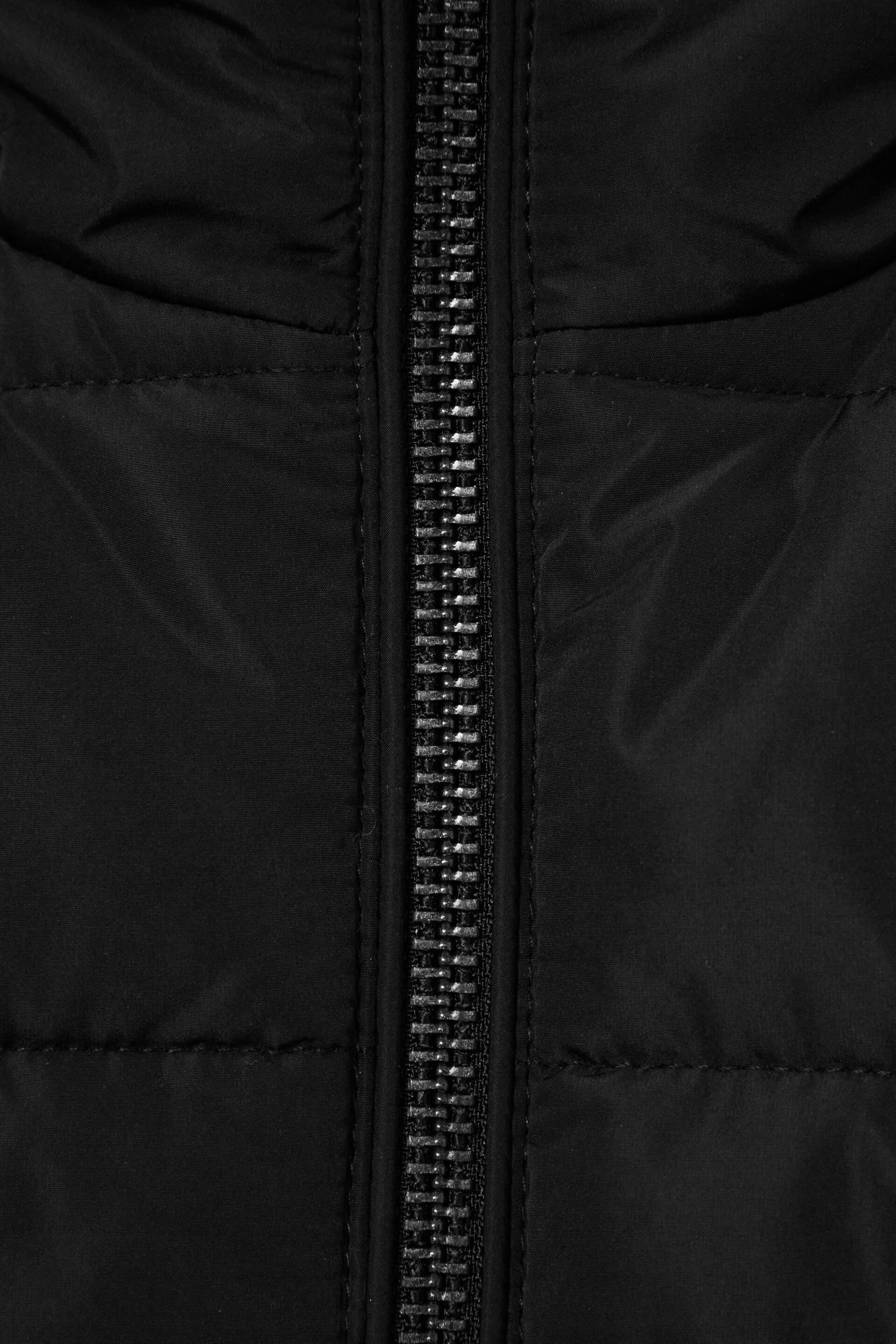 Reiss Black Frost Senior Faux Fur Trim Puffer Jacket - Image 7 of 7