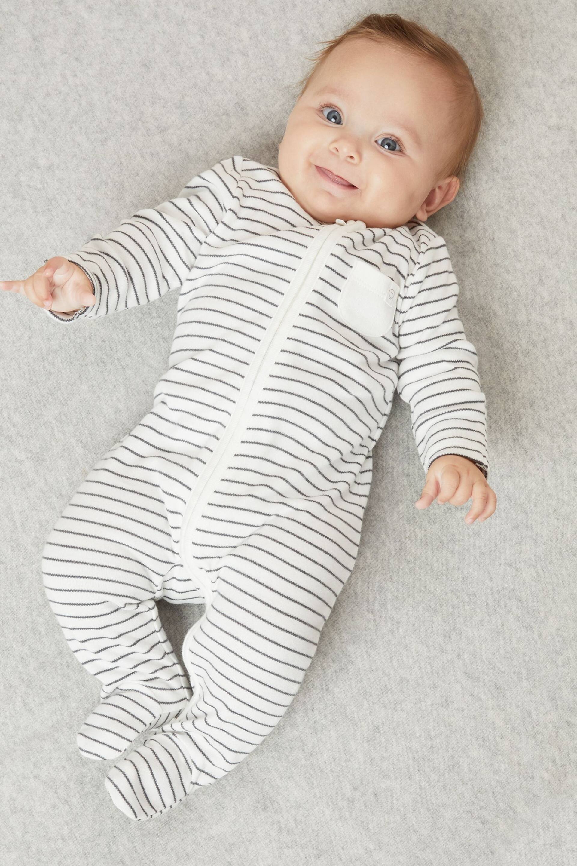 Mori Organic Cotton & Bamboo Clever Zip Up Sleepsuit - Image 1 of 4