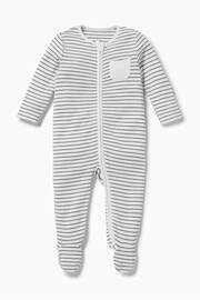 Mori Organic Cotton & Bamboo Clever Zip Up Sleepsuit - Image 2 of 4