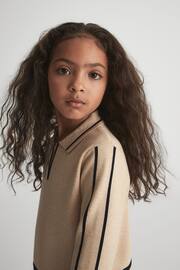 Reiss Camel Layla Junior Knitted Mini Dress - Image 3 of 5
