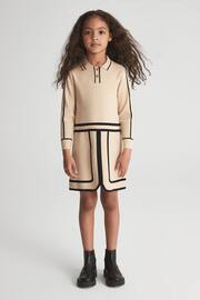 Reiss Camel Layla Junior Knitted Mini Dress - Image 5 of 5