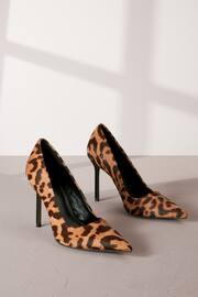 Leopard Forever Comfort® Leather Point Toe Court Shoes - Image 1 of 7