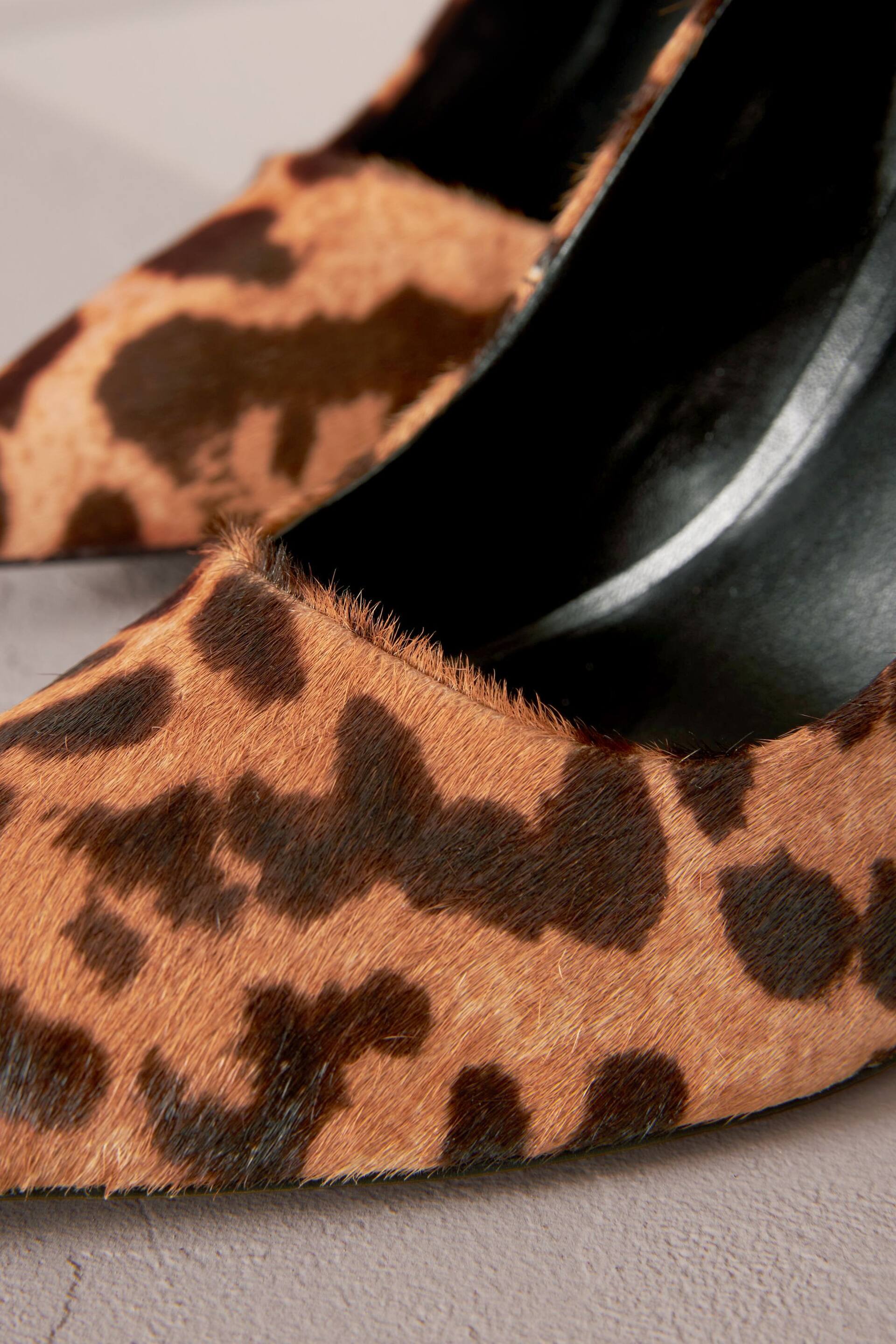 Leopard Forever Comfort® Leather Point Toe Court Shoes - Image 7 of 7