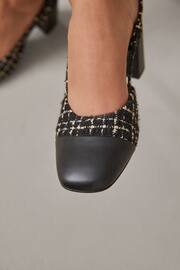 Monochrome Forever Comfort® Square Toe Slingback Block Heel Shoes - Image 5 of 12