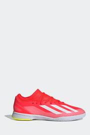 adidas Red/White Football X Crazyfast League Indoor Kids Boots - Image 1 of 20