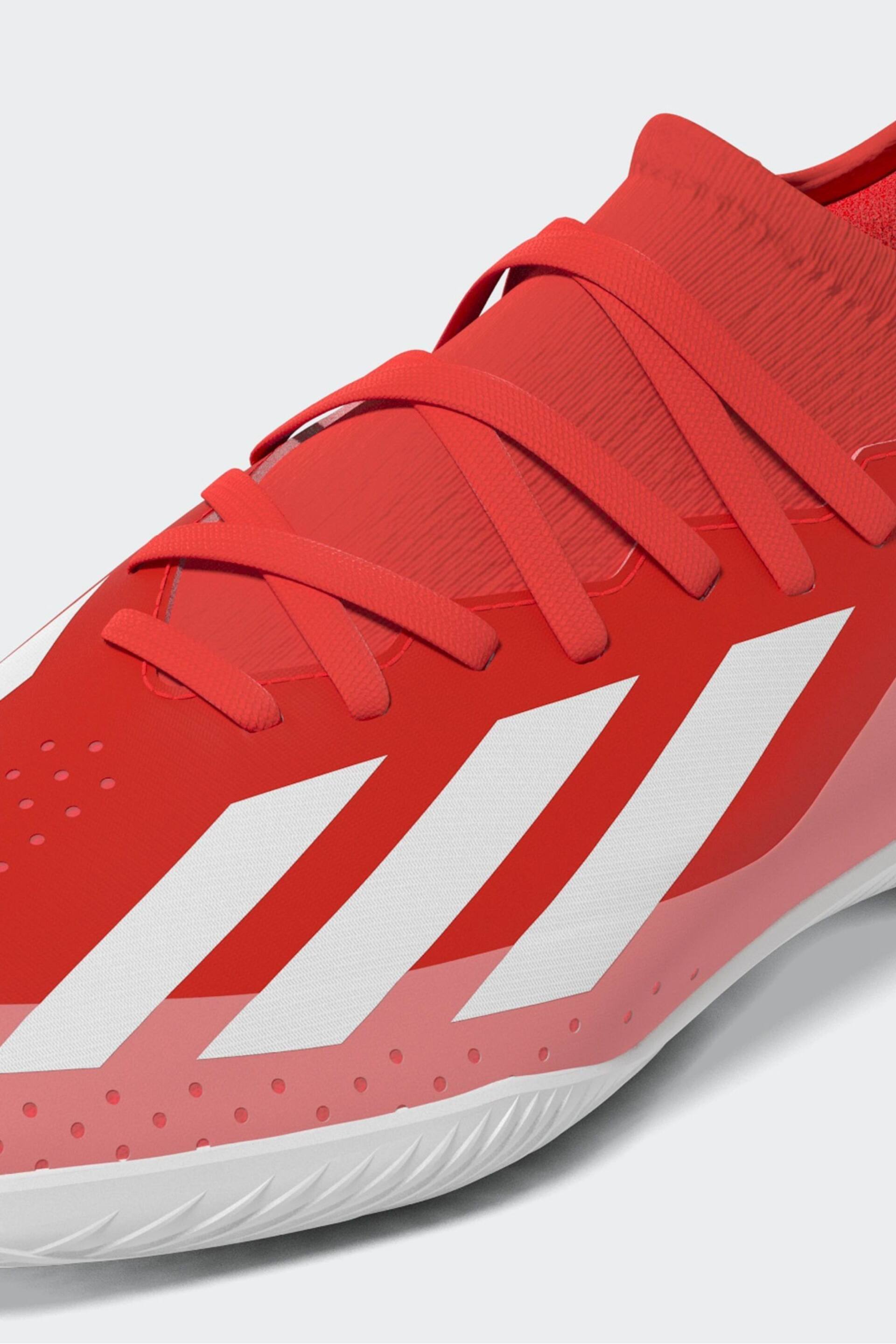 adidas Red/White Football X Crazyfast League Indoor Kids Boots - Image 18 of 20