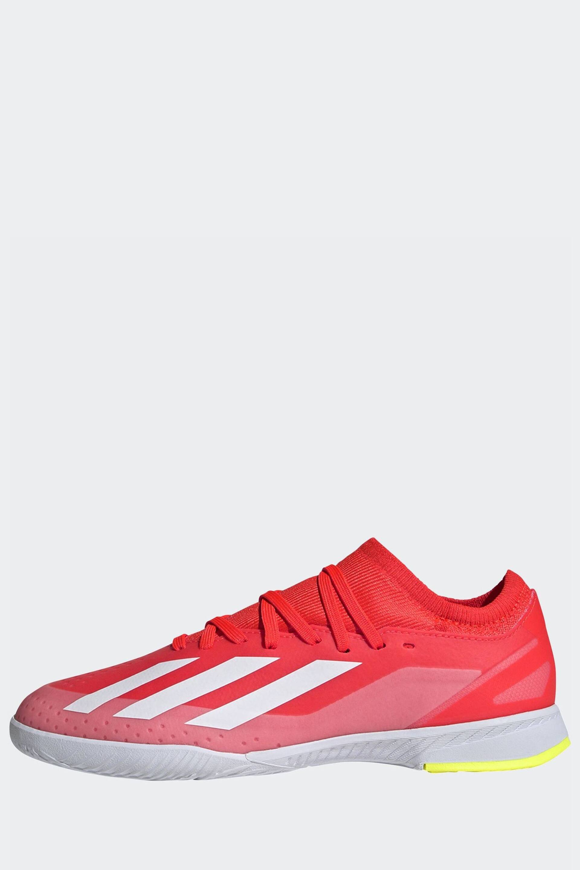 adidas Red/White Football X Crazyfast League Indoor Kids Boots - Image 2 of 20