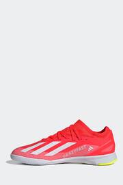 adidas Red/White Football X Crazyfast League Indoor Kids Boots - Image 3 of 20