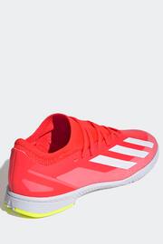 adidas Red/White Football X Crazyfast League Indoor Kids Boots - Image 5 of 20