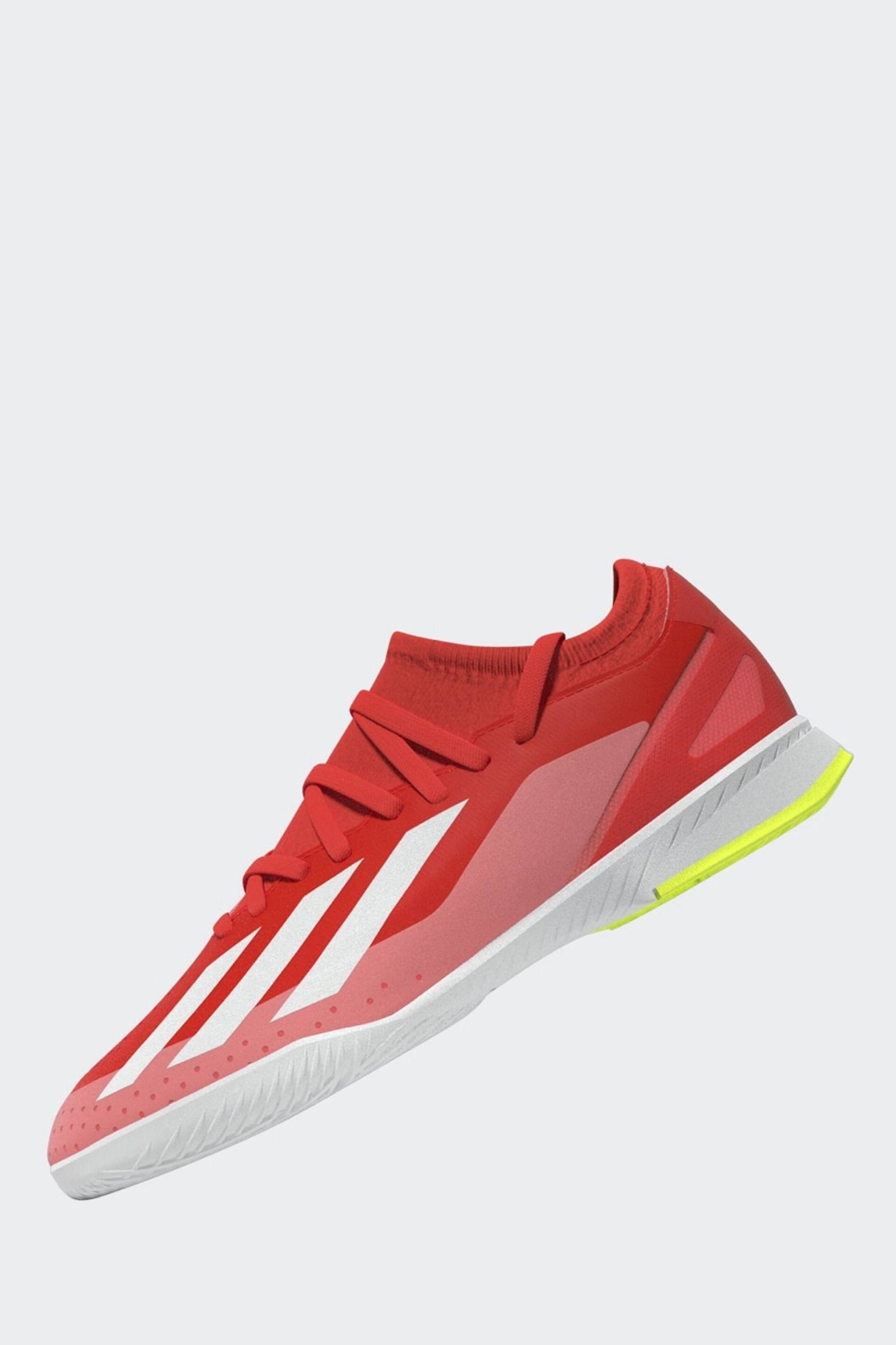 adidas Red/White Football X Crazyfast League Indoor Kids Boots - Image 7 of 20