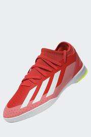 adidas Red/White Football X Crazyfast League Indoor Kids Boots - Image 9 of 20