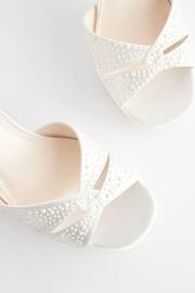 Ivory Forever Comfort® Wedding Pearl Platform Bridal Ivory Sandals - Image 7 of 9